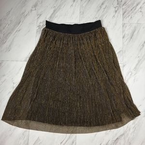 Gorgeous Gold & Black Flare Skirt NWT!